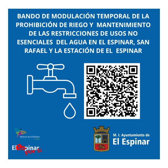 BANDO MUNICIPAL: MODULACIÓN TEMPORAL DE LAS RESTRICCIONES DE AGUA